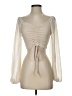 Shein Ivory Long Sleeve Blouse Size 4 - photo 1