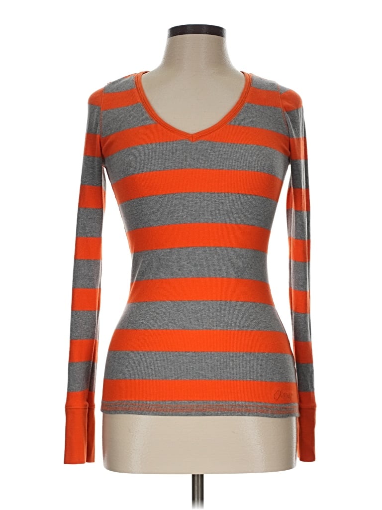 Pre-owned Aéropostale Long Sleeve T-shirt In Orange