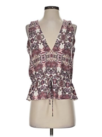 Intermix Sleeveless Silk Top (view 1)