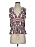 Intermix 100% Silk Burgundy Sleeveless Silk Top Size S - photo 1
