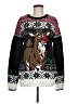 Ugly Christmas Sweater Print Brown Pullover Sweater Size M - photo 1