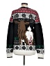 Ugly Christmas Sweater Print Brown Pullover Sweater Size M - photo 2