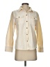 L.L.Bean 100% Cotton Color Block Ivory Long Sleeve Button-Down Shirt Size S (petite) - photo 1