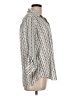 Ann Taylor LOFT 100% Polyester Stripes Silver 3/4 Sleeve Blouse Size L - photo 4