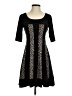 Connected Apparel Black Casual Dress Size 4 (petite) - photo 1