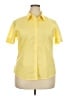 Foxcroft Yellow Short Sleeve Button-Down Shirt Size 18 - photo 1