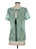 Ann Taylor LOFT Teal Short Sleeve Blouse Size S - photo 2