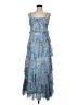 Ollari 100% Polyester Blue Cocktail Dress Size M - photo 1
