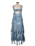 Ollari 100% Polyester Blue Cocktail Dress Size M - photo 2