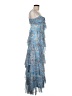 Ollari 100% Polyester Blue Cocktail Dress Size M - photo 4