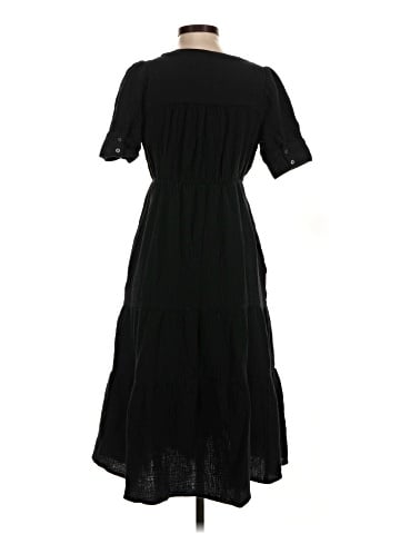 Madewell Lightspun Button-Front Tiered Midi Dress (view 2)