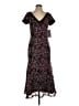 JS Collections 100% Polyester Paisley Burgundy Cocktail Dress Size 2 - photo 1
