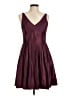 CeCe Solid Burgundy Cocktail Dress Size 8 - photo 1