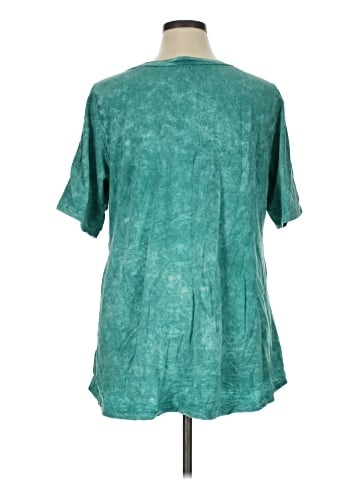 LOGO by Lori Goldstein Short Sleeve Blouse (view 2)