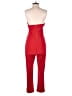 Express Color Block Red Jumpsuit Size 8 - photo 2