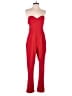 Express Color Block Red Jumpsuit Size 8 - photo 1