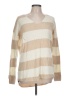 Staccato 100% Cotton Stripes Tan Pullover Sweater Size L - photo 1