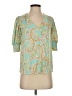 Sigrid Olsen 100% Polyester Teal 3/4 Sleeve Blouse Size XS - photo 1