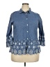 Assorted Brands Blue 3/4 Sleeve Button-Down Shirt Size XXL - photo 1