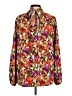 Unbranded Floral Brown Long Sleeve Blouse Size M (estimated) - photo 2