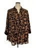 Torrid Paisley Brown 3/4 Sleeve Blouse Size 3X Plus (3) - photo 1