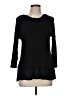 Neiman Marcus 100% Viscose Black Long Sleeve Top Size M - photo 1