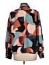 Fate 100% Polyester Color Block Orange Long Sleeve Blouse Size L - photo 2