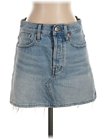 Madewell Rigid Denim Relaxed Mini Skirt in Northdale Wash (view 1)