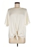 Bar III Ivory Short Sleeve Top Size M - photo 1