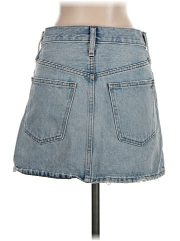 Madewell Rigid Denim Relaxed Mini Skirt in Northdale Wash (view 2)