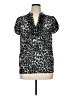 Halo Animal Print Gray Short Sleeve Blouse Size XL - photo 1