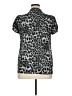 Halo Animal Print Gray Short Sleeve Blouse Size XL - photo 2