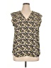 Ann Taylor LOFT 100% Polyester Yellow Sleeveless Blouse Size XL - photo 1