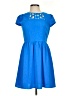 C. Luce 100% Polyester Hearts Blue Casual Dress Size S - photo 1