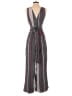 One One Six 100% Polyester Stripes Gray Jumpsuit Size S - photo 2