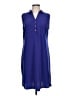 Dana Buchman 100% Polyester Solid Blue Casual Dress Size L - photo 1