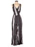 One One Six 100% Polyester Stripes Gray Jumpsuit Size S - photo 1
