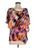 Studio Works 100% Polyester Orange Short Sleeve Blouse Size M - photo 1
