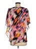 Studio Works 100% Polyester Orange Short Sleeve Blouse Size M - photo 2