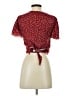 Shein 100% Polyester Burgundy Short Sleeve Blouse Size XS - photo 2