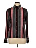 Fred David Stripes Black Long Sleeve Blouse Size L - photo 1