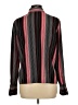 Fred David Stripes Black Long Sleeve Blouse Size L - photo 2