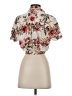 Dex Floral Ivory Short Sleeve Blouse Size XS - photo 2