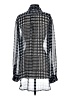 TWO by Vince Camuto 100% Polyester Houndstooth Silver Long Sleeve Blouse Size 0 - photo 2