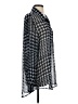 TWO by Vince Camuto 100% Polyester Houndstooth Silver Long Sleeve Blouse Size 0 - photo 4