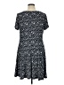 Connected Apparel 100% Polyester Print Blue Casual Dress Size 14 - photo 2