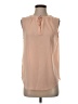 Ann Taylor 100% Polyester Tan Sleeveless Blouse Size S - photo 1