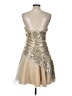 Jump Apparel 100% Polyester Metallic Gold Cocktail Dress Size 16 - photo 2