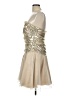Jump Apparel 100% Polyester Metallic Gold Cocktail Dress Size 16 - photo 5