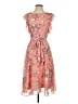 Unbranded 100% Polyester Floral Orange Cocktail Dress Size 4 - photo 1